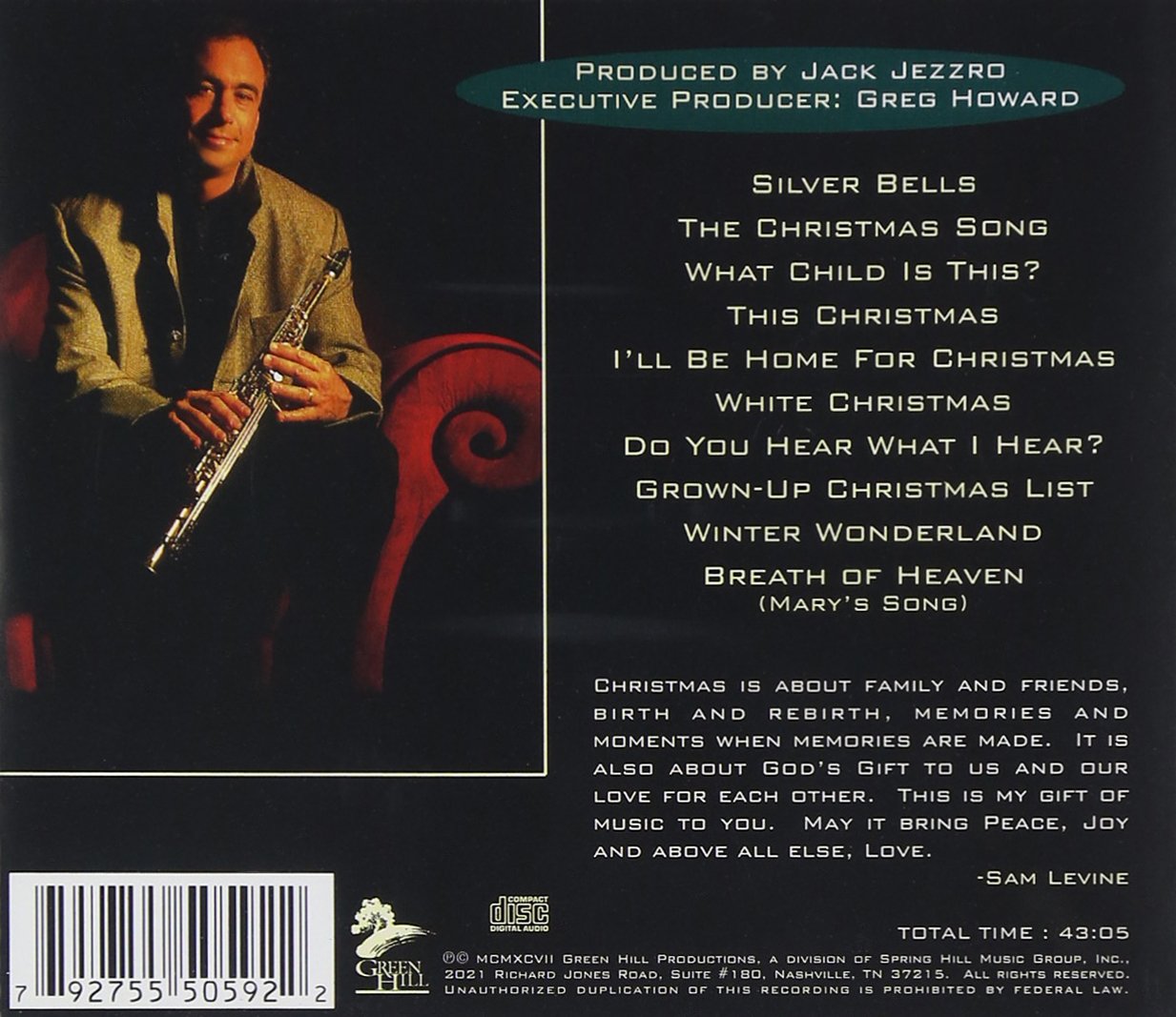 [이벤트 30%]Sam Levine - Christmas Saxophone (CD)